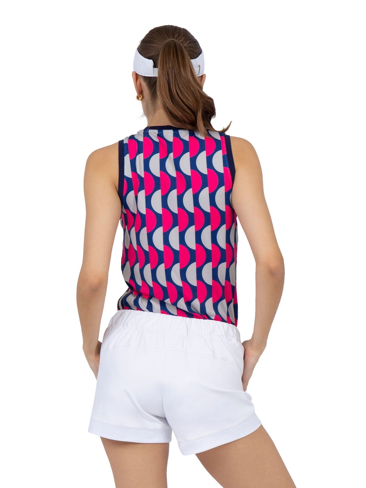 Athleisure Short and Geo Print Performance Tank outfit