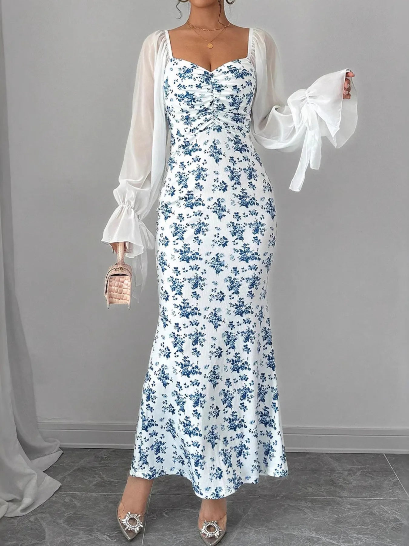 Floral Print Sweetheart Neckline Maxi Dress – HT Marlowe Floral Print Sweetheart Neckline Maxi Dress – HT Marlowe