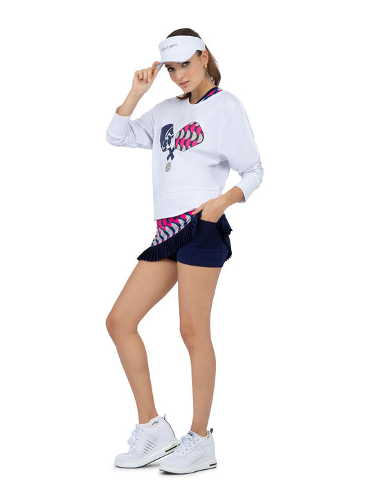 Pickleball Sweatshirt and Skirt outfit