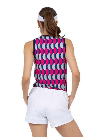 Athleisure Short and Geo Print Performance Tank outfit